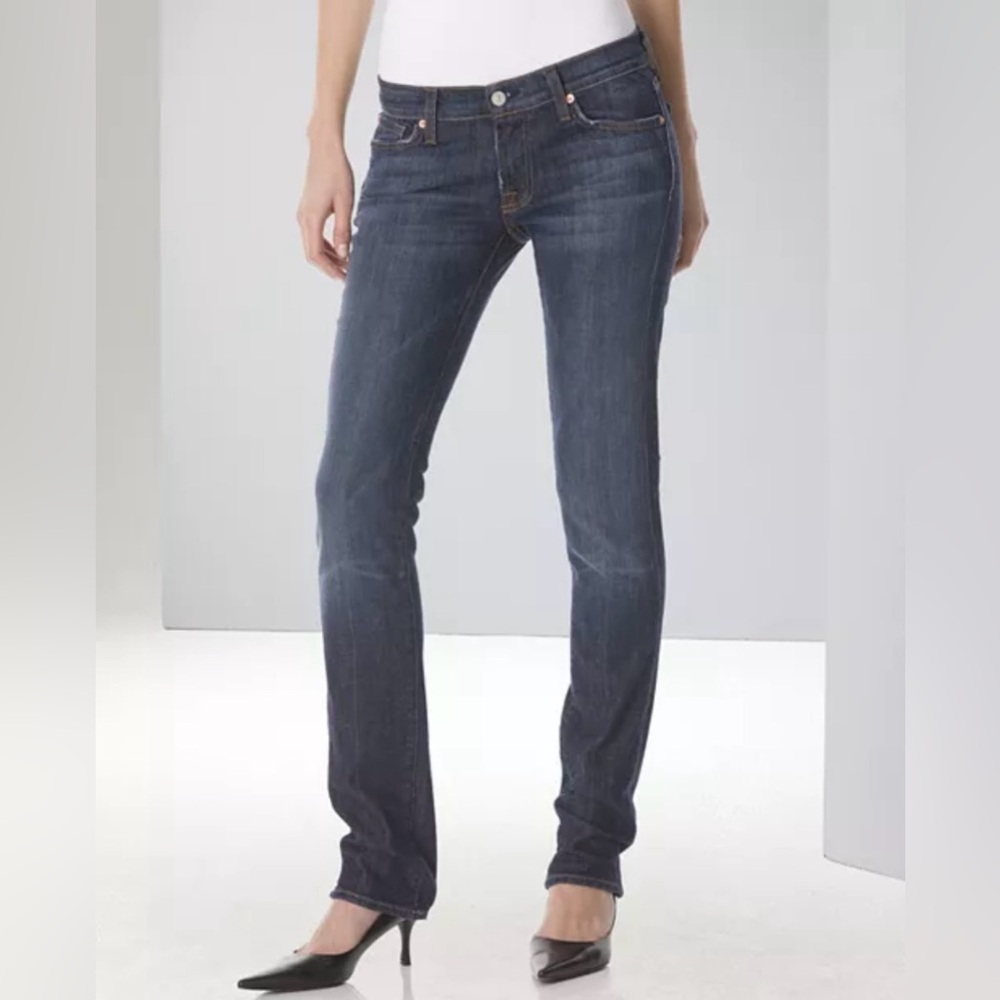 7 For All Mankind Roxanne Skinny Jeans Dark Wash Size 28